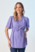 Camisa Gestante e Amamentação - Isadora Azul Serenity