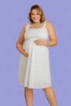 Vestido Grávida Alça - Emily Branco