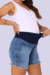 Shorts Gestante Jeans com Elastano