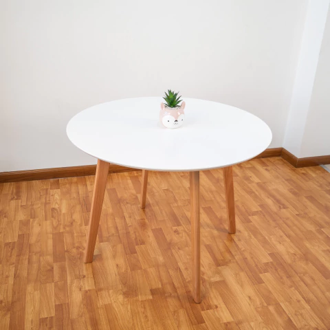 Mesa Comedor Nordica 100 Madera Claire Redonda - comprar online