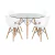 Juego De Comedor Mesa Redonda Vidrio 100cm + 4 Sillas Eames en internet