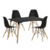 Juego De Comedor Mesa Rectangular 120cm + 4 Sillas Eames - tienda online
