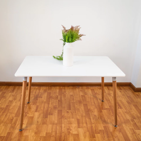 Mesa De Comedor Rectangular Eames Madera 120 X 80 - comprar online