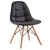 Silla eames capitone tapizada base madera