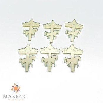 APLIQUE DE ACRÍLICO CARROSSEL 2 PCT 6 UND