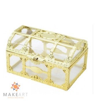 BAU TRANSPARENTE COM DOURADO PCT 12 UND