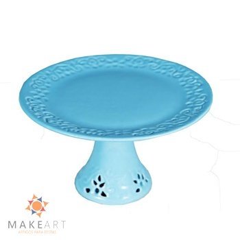 BOLEIRA FLORAL GRANDE AZUL BEBÊ
