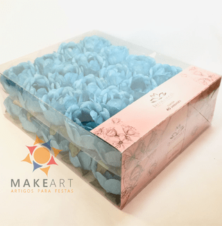 FORMA DECORATIVA PARA BOMBONS BELA, AZUL TIFANY CXA 40 UND
