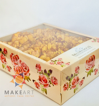 FORMA DECORATIVA PARA BOMBONS ROSA MAIOR, LARANJA CXA 40 UND