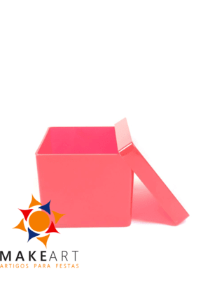 CAIXINHA PS QUADRADA VERMELHO PCT 10 UND