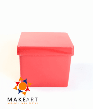 CAIXINHA PS QUADRADA VERMELHO PCT 10 UND - comprar online