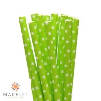 CANUDO DE PAPEL POÁ VERDE PCT 20 UND