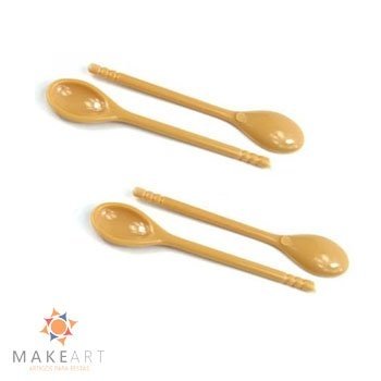 COLHER MINI BEGE PCT 25 UND
