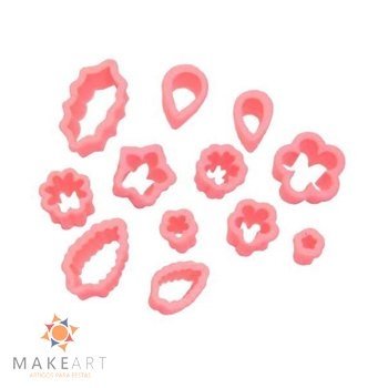 CORTADORES PARA FLORES E FOLHAS PCT 12 UND