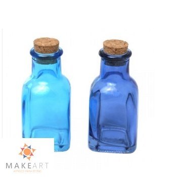 MINI GARRAFINHA QUADRADA AZUL PCT 02