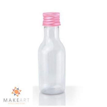 GARRAFINHA TAMPA DE ALUMÍNIO ROSA BEBÊ 50 ML