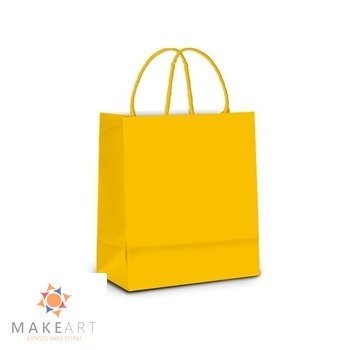 SACOLA KRAFT GRANDE AMARELO