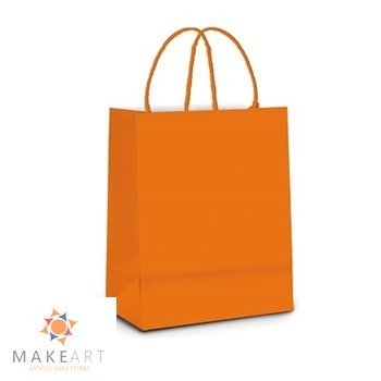SACOLA KRAFT LISA LARANJADO