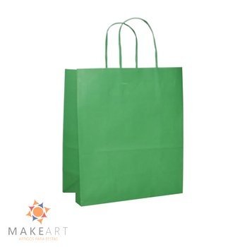SACOLA KRAFT VERDE BANDEIRA
