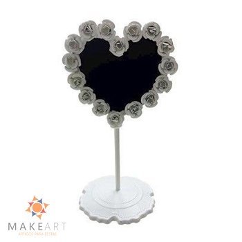 LOUSA DE METAL FLORAL BRANCO