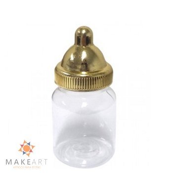 MINI MAMADEIRA PLÁSTICO TAMPA DOURADO PCT 12 UND