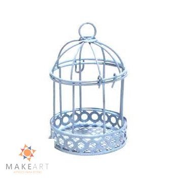 MINI GAIOLA ARAMADA AZUL BEBÊ PCT 10 UND