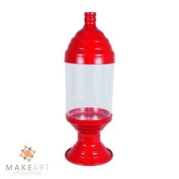 POTE DE ACRÍLICO GRANDE VERMELHO