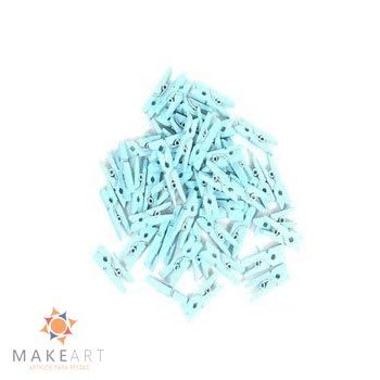 MINI PREGADOR DE MADEIRA AZUL BEBÊ PCT 25 UND