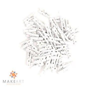 PREGADOR DE MADEIRA PEQUENO BRANCO PCT 50 UND