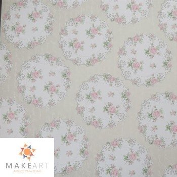 FOLHA DE SCRAP CÍRCULO FLORAL