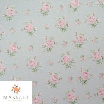 FOLHA DE SCRAP FLORAL VERDE CLARO