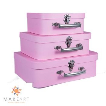 TRIO MALETA ROSA BEBÊ