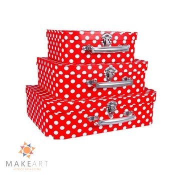 TRIO MALETA VERMELHO POÁ
