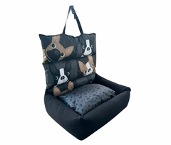 CAMA AUTO BULLDOG FRANCES base negra - tienda online