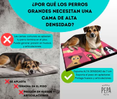COLCHONETA PLACA GOMA ESPUMA GRANDE L MESTIZOS FUCSIA - Mundo Pepa Pets
