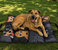 KIT VIAJE AUTO perros medianos M patitas gris - comprar online