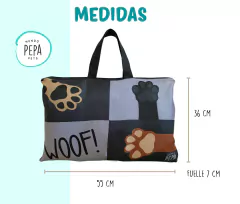 BOLSO VIAJE PATITAS GRIS - tienda online