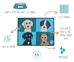 INDIVIDUAL MIX PERRITOS - FUCSIA - comprar online