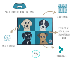 INDIVIDUAL MIX PERRITOS - GRIS - comprar online