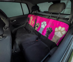 Imagen de FUNDA PARA AUTO Y CAMIONETA PATITAS FUCSIA