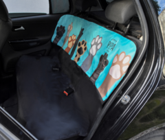 FUNDA PARA AUTO Y CAMIONETA PATITAS TURQUESA