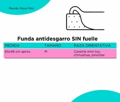 Funda M SIN FUELLE antidesgarro para colchoneta mestizos fucsia - comprar online