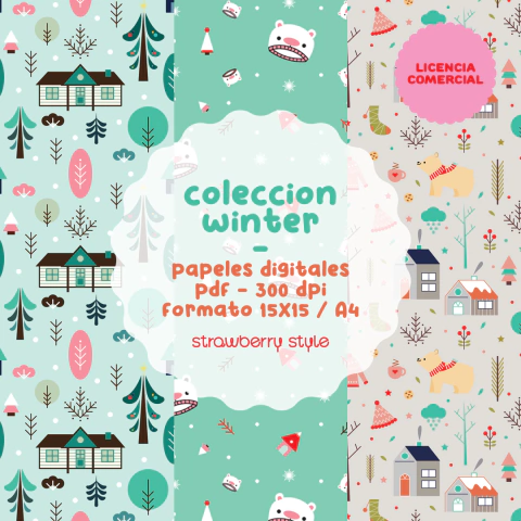 Papel Digital / Pattern - Colección Winter - comprar online