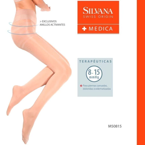 PANTY MEDICA COMPRESION 8 15 Mmhg TALLE ESPECIAL SILVANA M50815X - comprar online