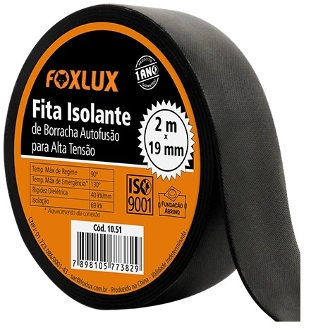 Fita Isolante de Auto Fusão Foxlux 19mm x 2 metros