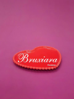 Imagem do Prato Coração c/bolinha - Vermelho