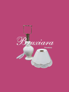 Abajur Ivory com cúpula de porcelana com ouro - comprar online