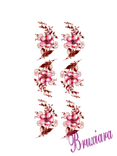 55338 Flor Rosa com ouro - comprar online