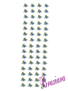 80041(D) Rosas Azuis Mini