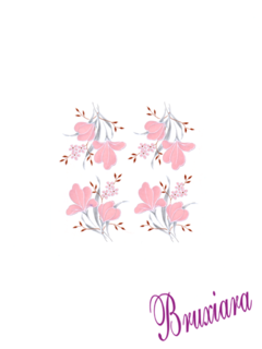 81101 Flor rosa com ouro
